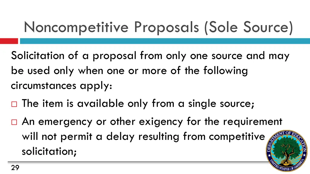 noncompetitive proposals sole source