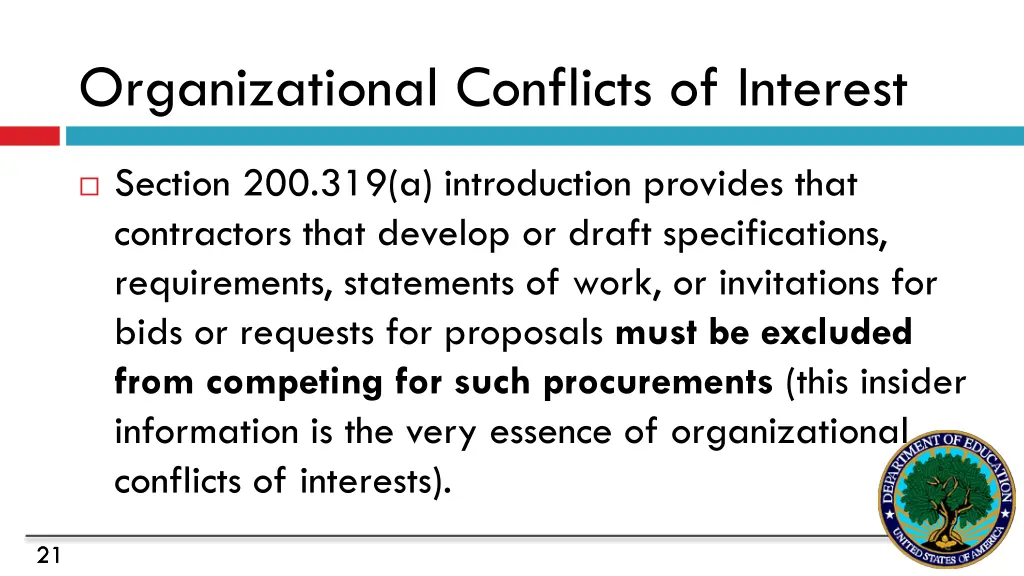 organizational conflicts of interest 1