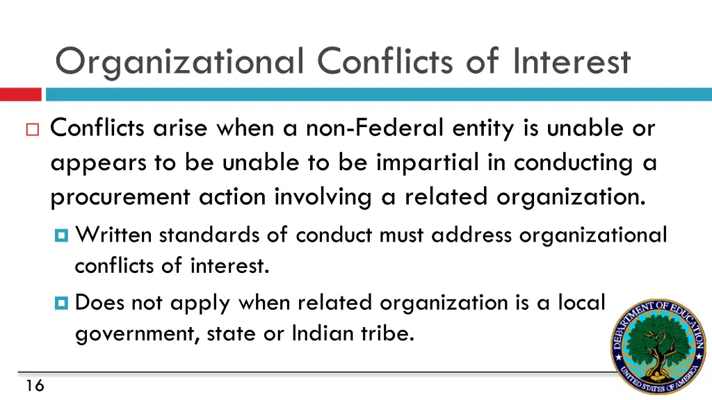 organizational conflicts of interest
