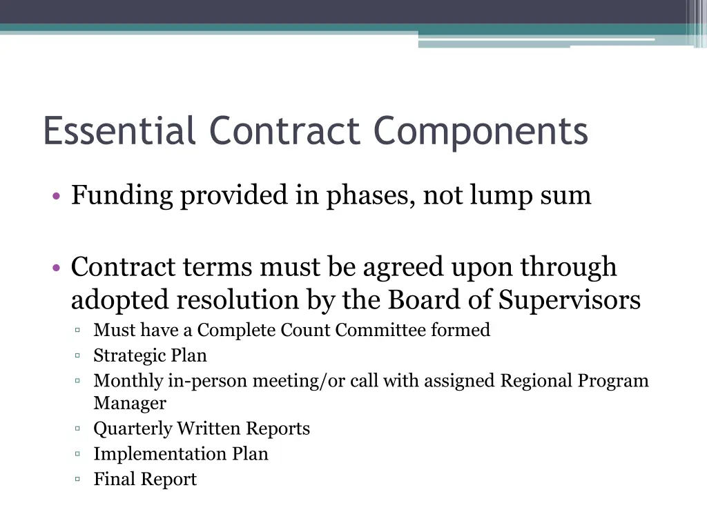 essential contract components