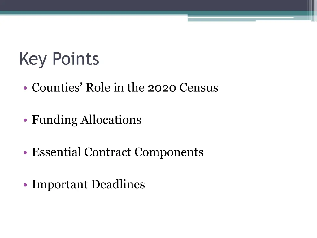 key points