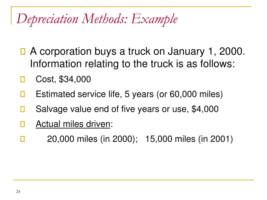 depreciation methods example