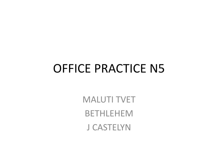 office practice n5