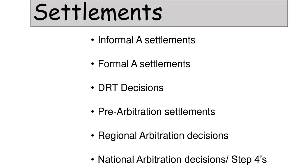 settlements 1