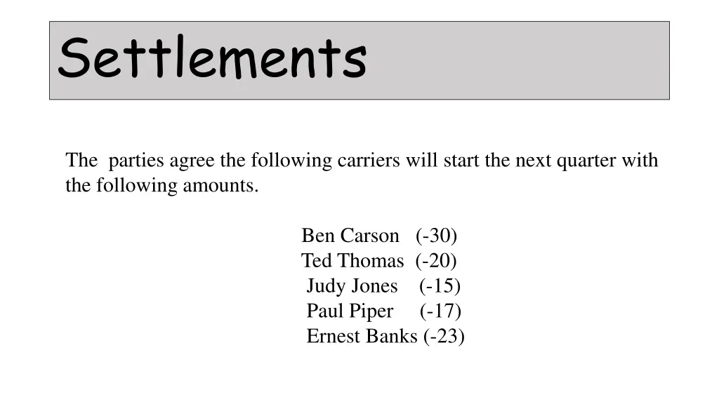 settlements 10