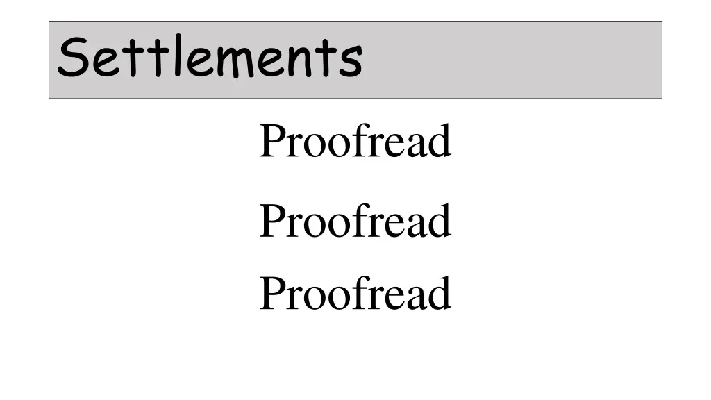settlements 12