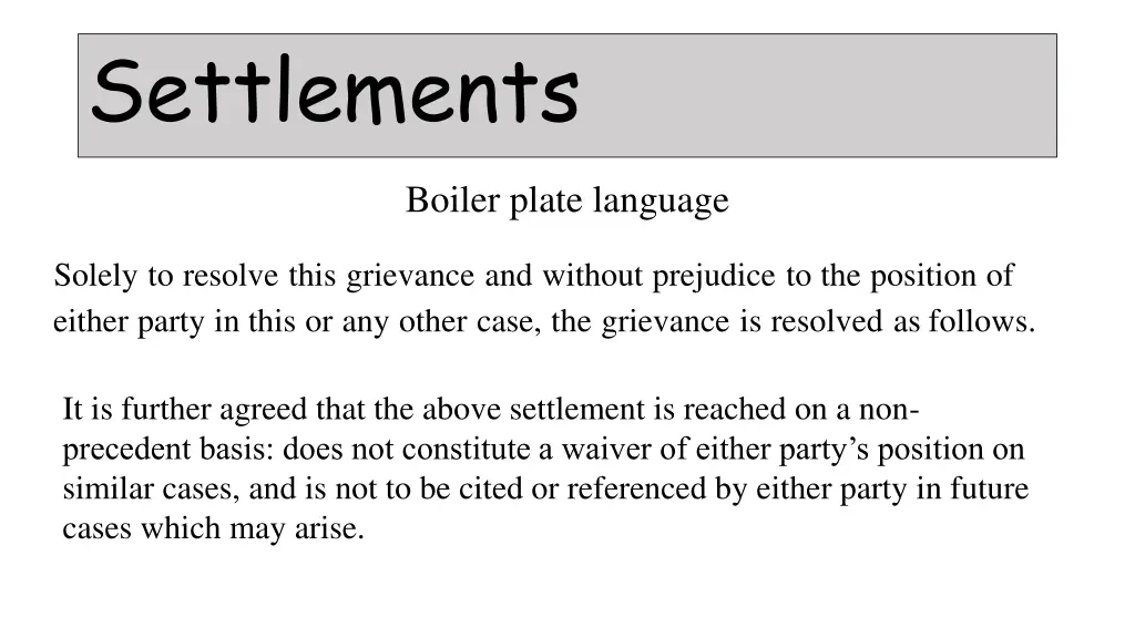 settlements 6