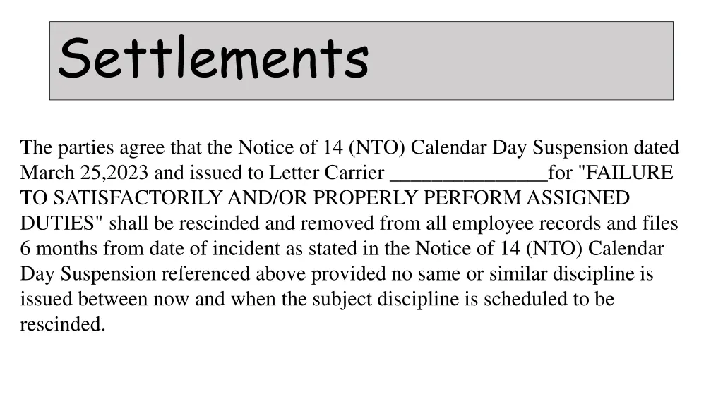 settlements 8