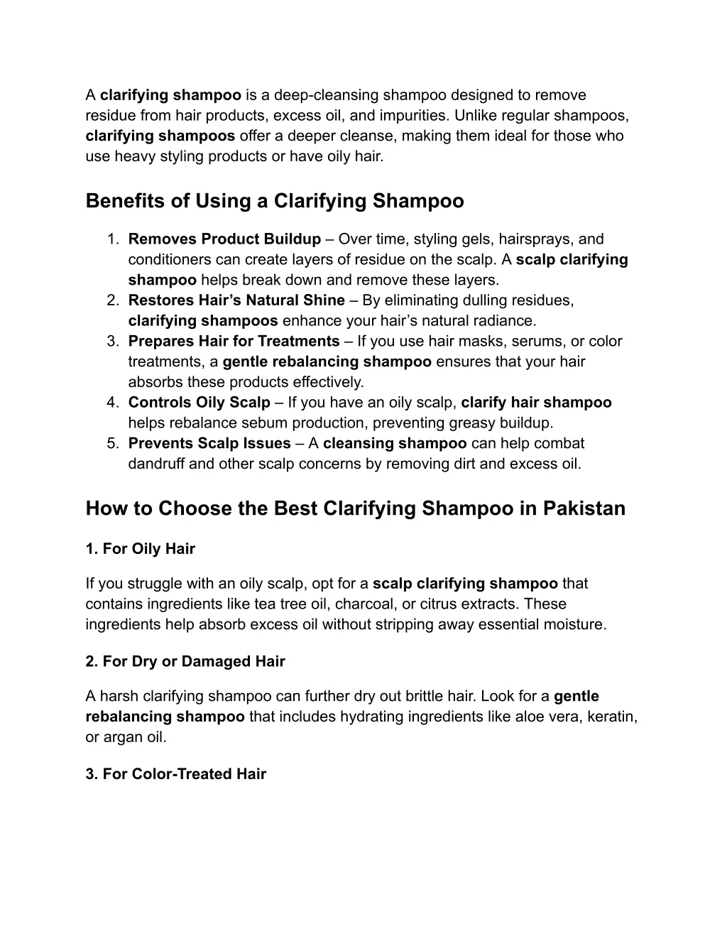 a clarifying shampoo is a deep cleansing shampoo