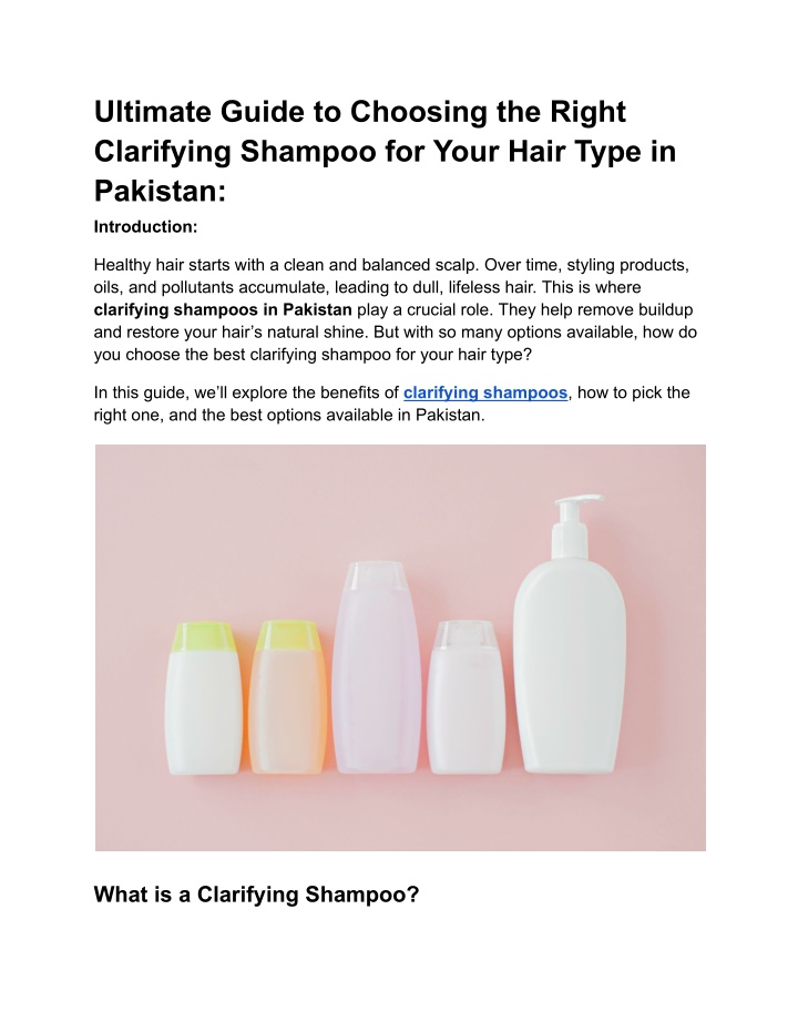 ultimate guide to choosing the right clarifying