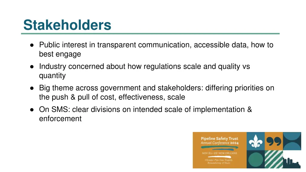 stakeholders
