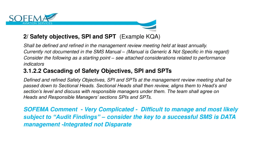 2 safety objectives spi and spt example kqa