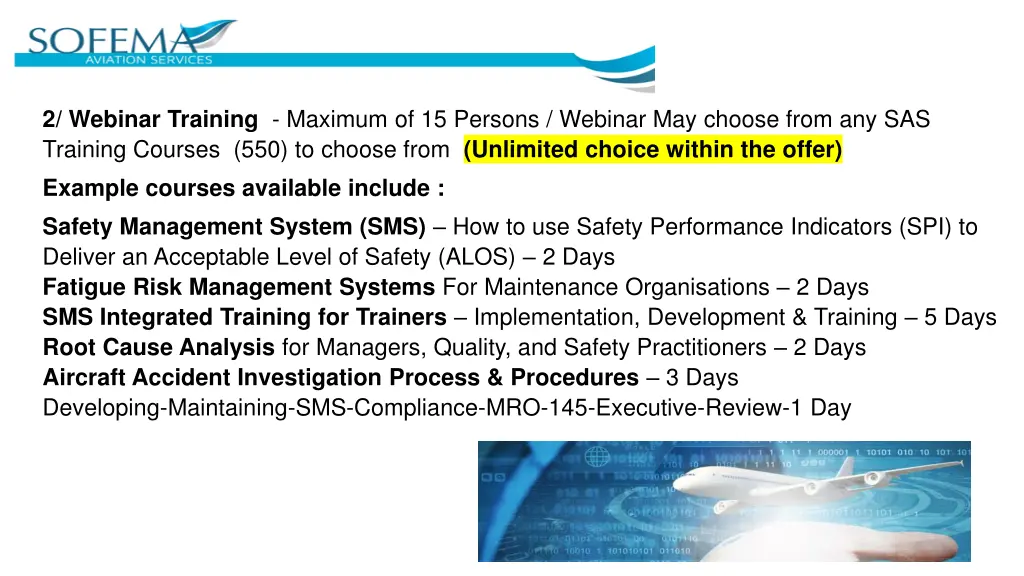 2 webinar training maximum of 15 persons webinar