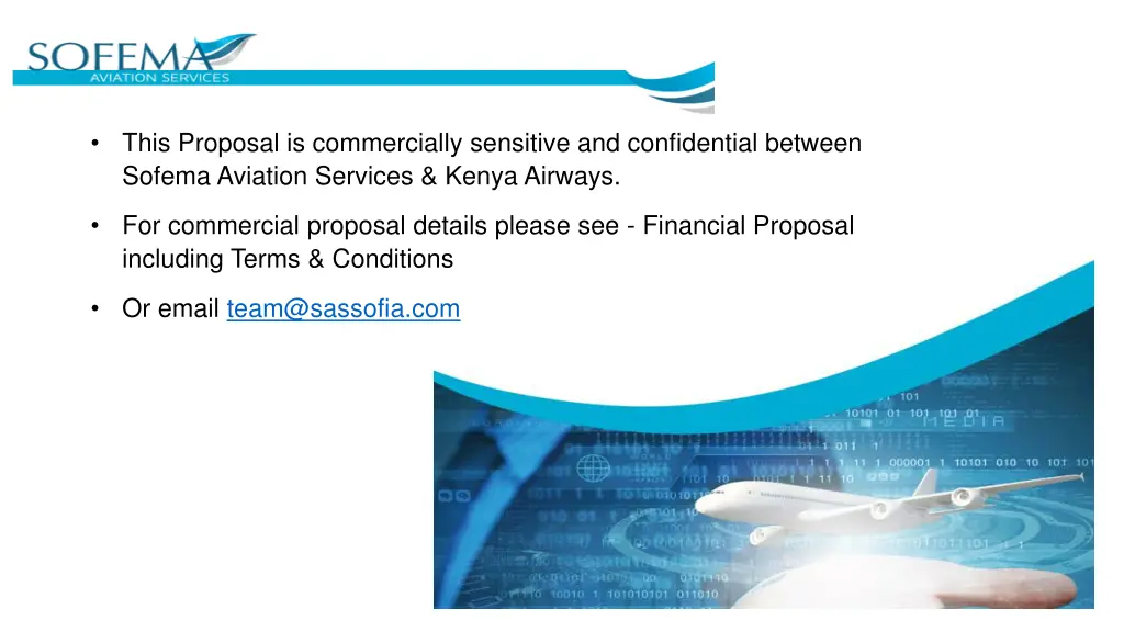 this proposal is commercially sensitive