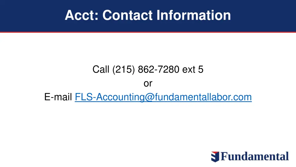 acct contact information