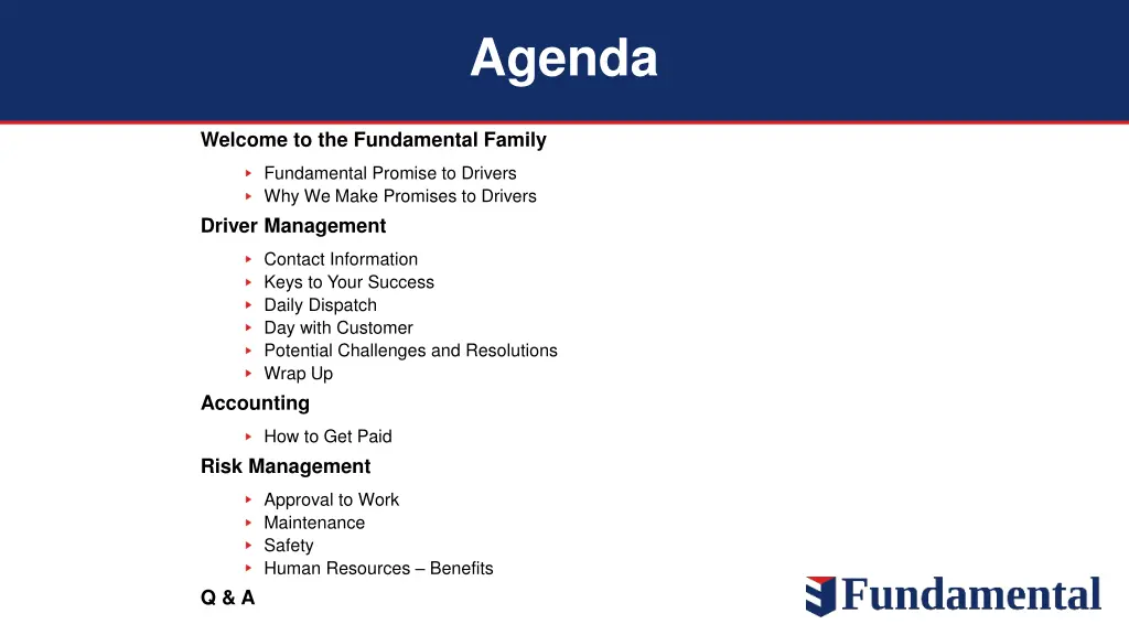 agenda