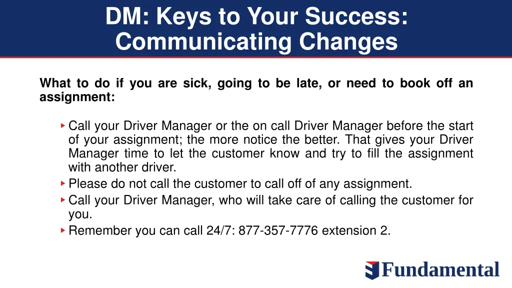 dm keys to your success communicating changes