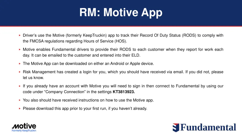 rm motive app