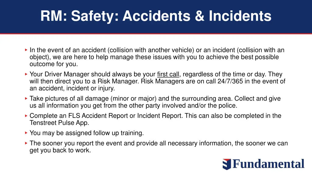 rm safety accidents incidents