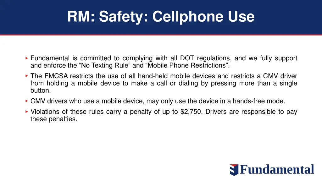 rm safety cellphone use