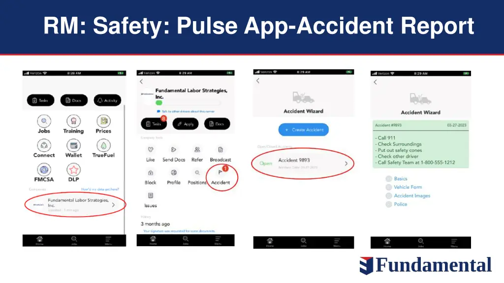 rm safety pulse app accident report