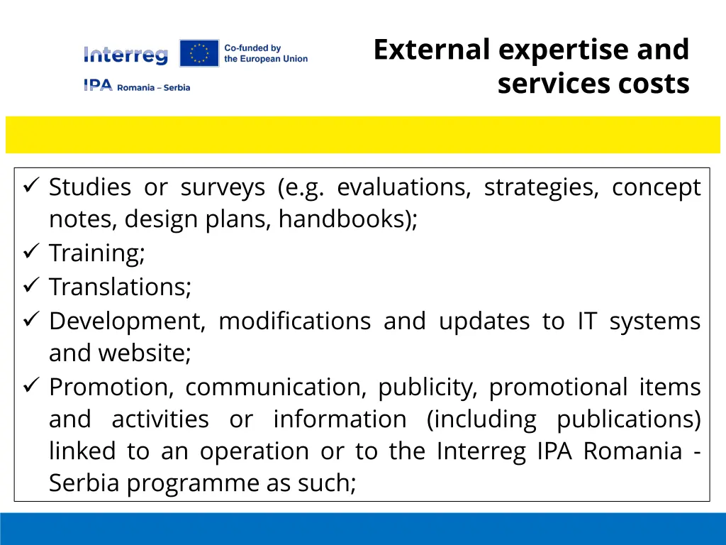 external expertise and services costs 1