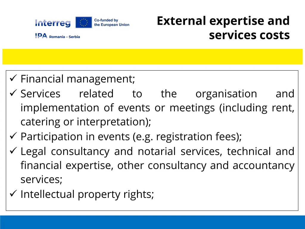 external expertise and services costs 2