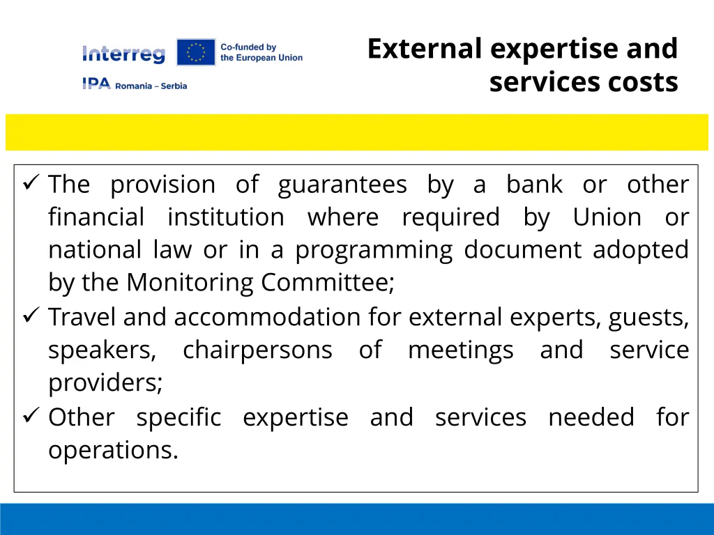 external expertise and services costs 3