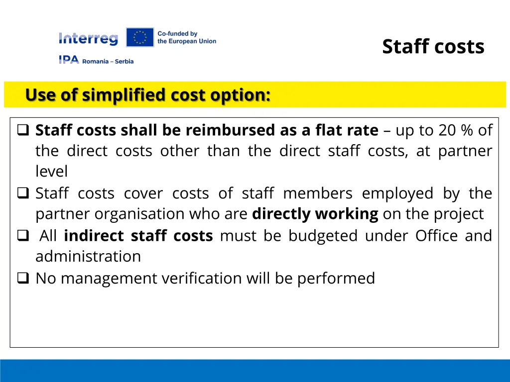 staff costs