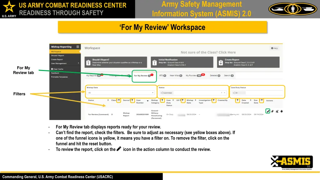 army safety management information system asmis 2