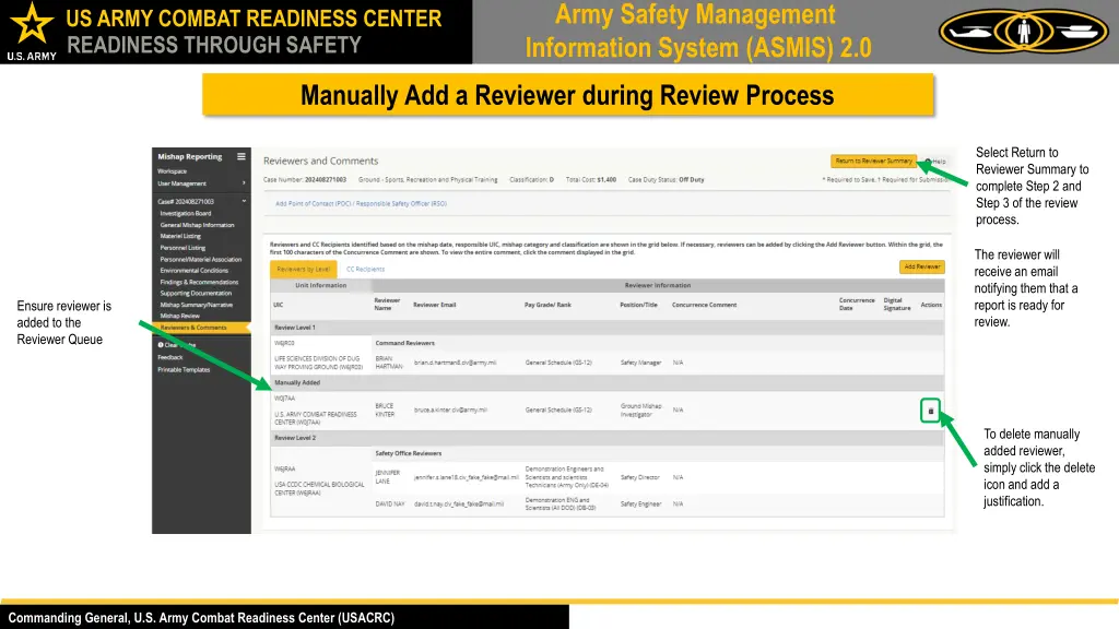 army safety management information system asmis 6