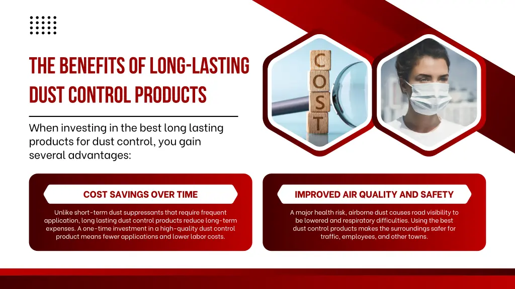 the benefits of long lasting dust control products