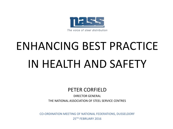 enhancing best practice in health and safety