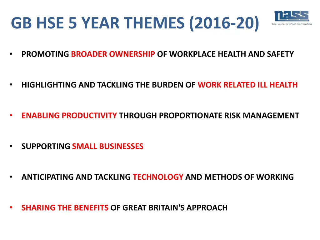gb hse 5 year themes 2016 20