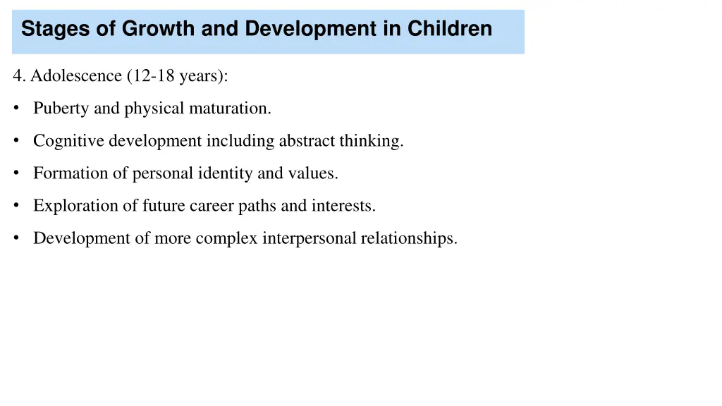 stages of growth and development in children 3