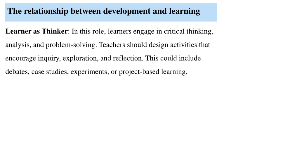 the relationship between development and learning 3
