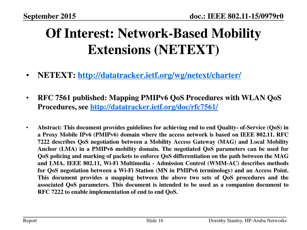 september 2015 of interest network based mobility