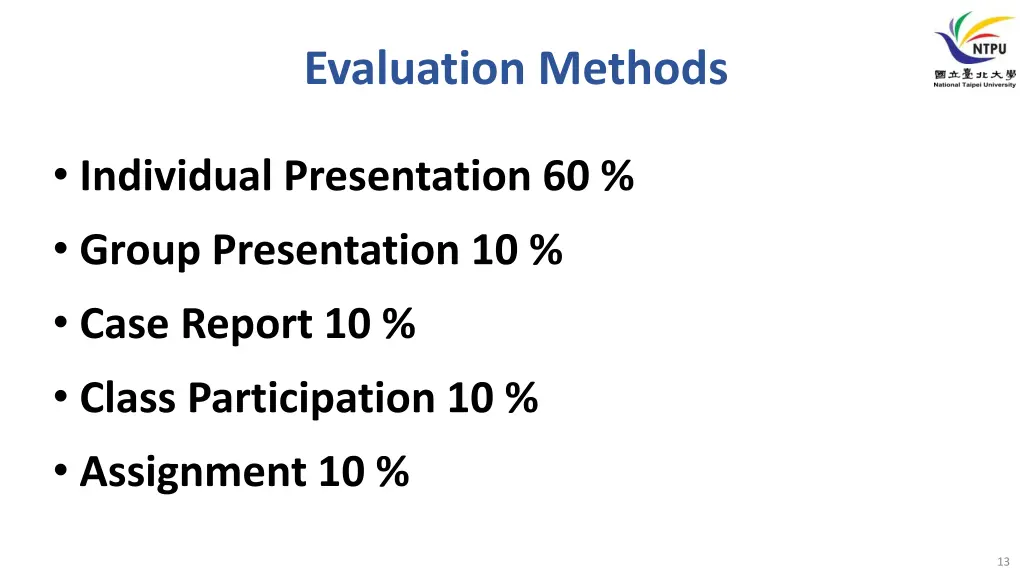 evaluation methods