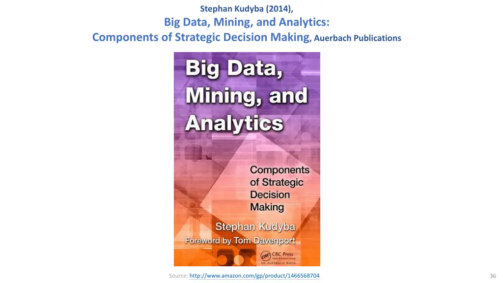 stephan kudyba 2014 big data mining and analytics
