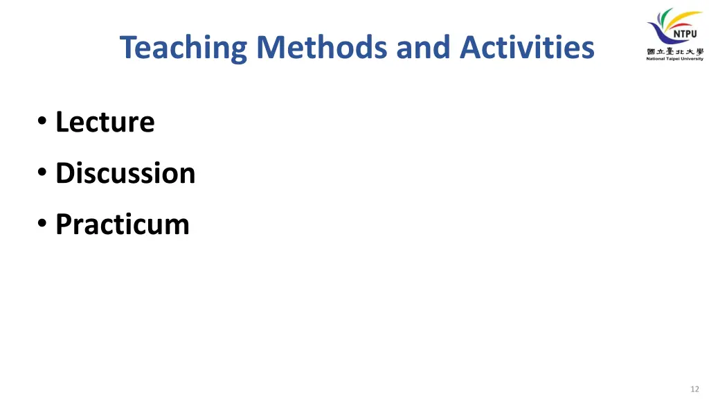 teaching methods and activities