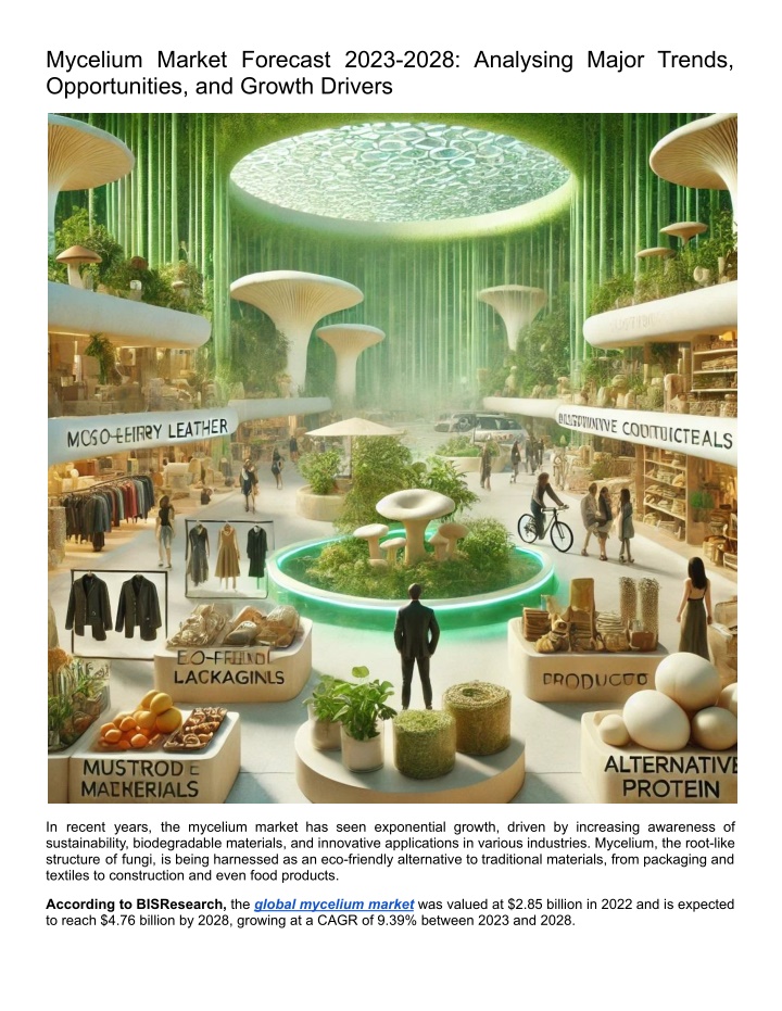 mycelium market forecast 2023 2028 analysing