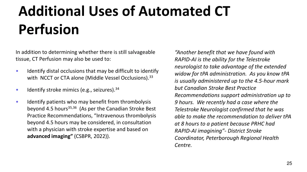 additional uses of automated ct perfusion