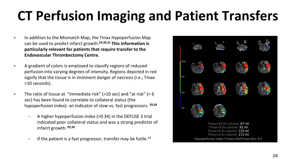 ct perfusion imaging and patient transfers