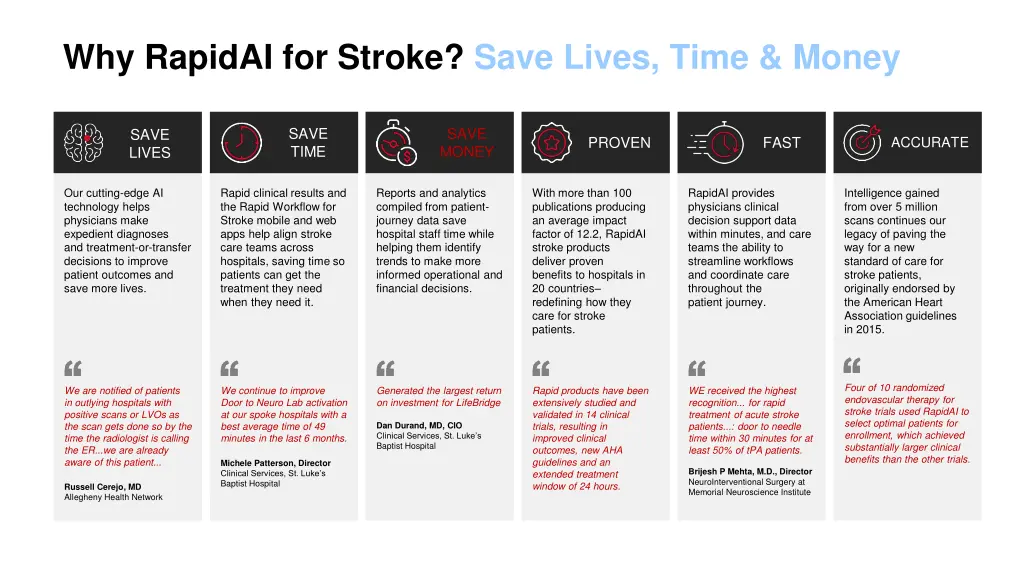 why rapidai for stroke save lives time money