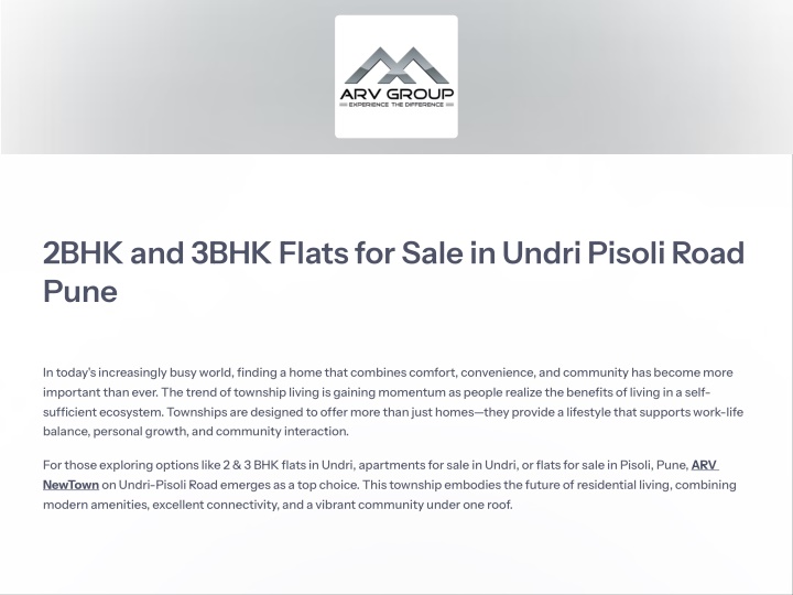 2bhk and 3bhk flats for sale in undri pisoli road
