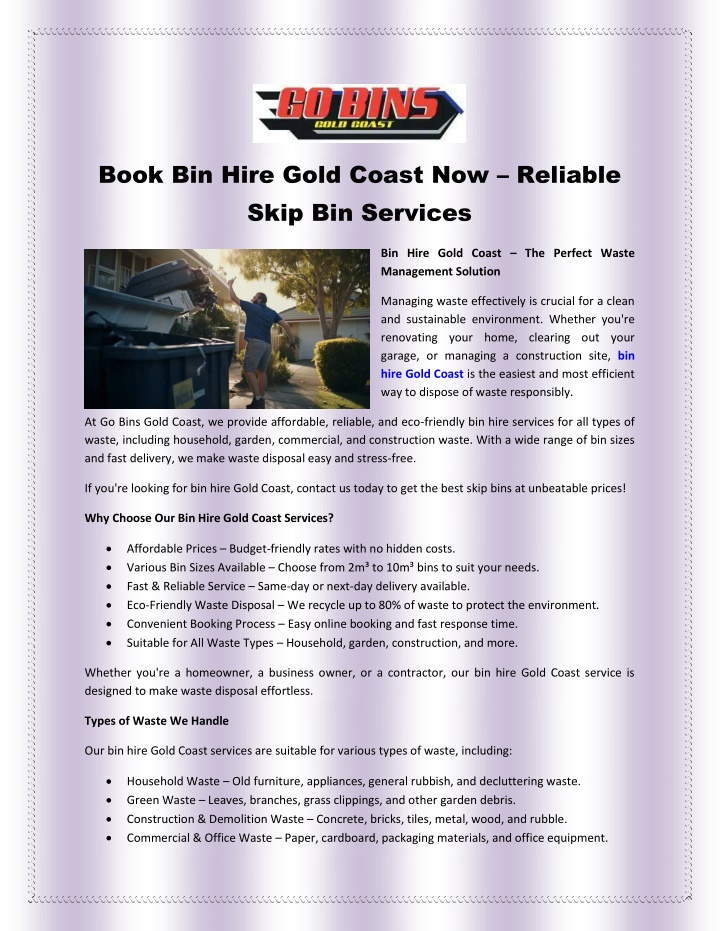book bin hire gold coast now reliable skip
