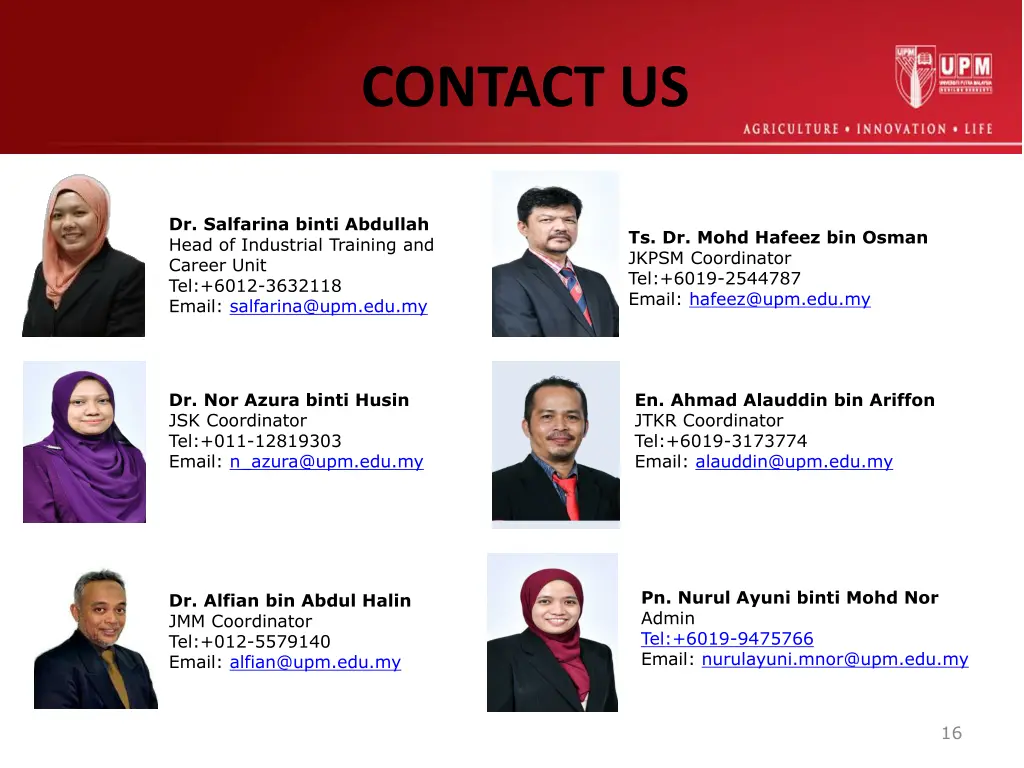 contact us