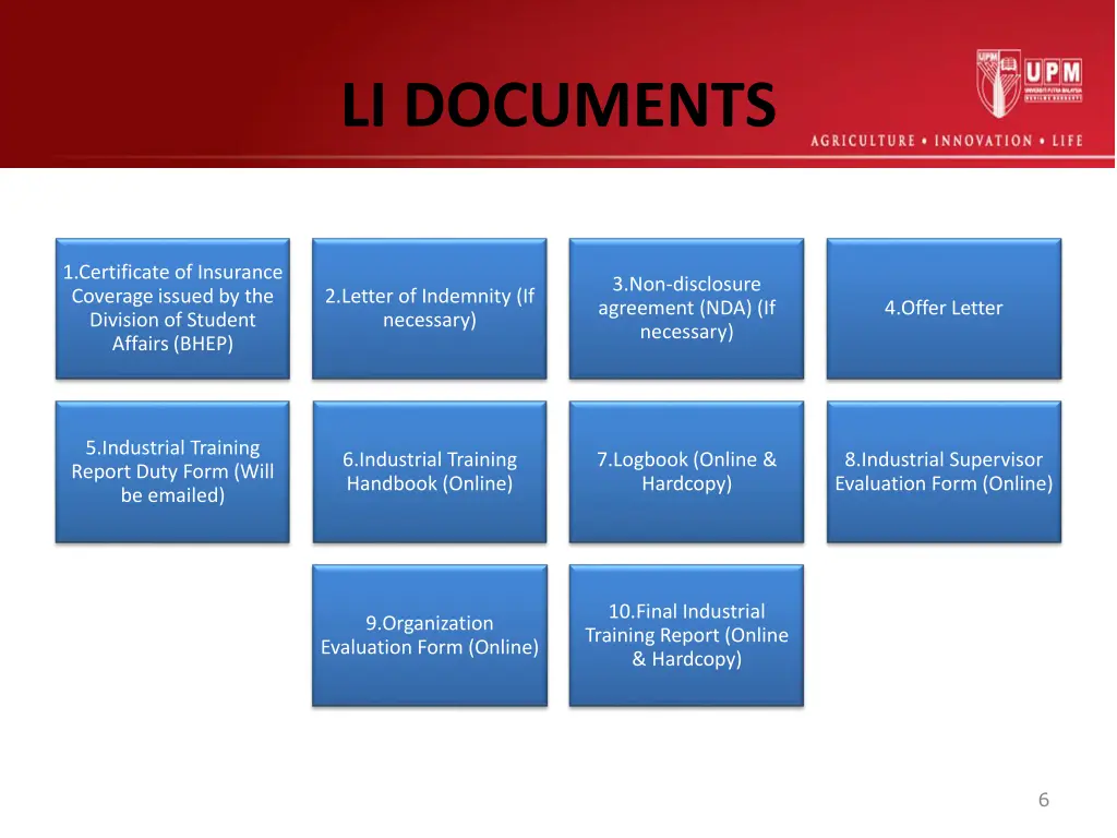 li documents