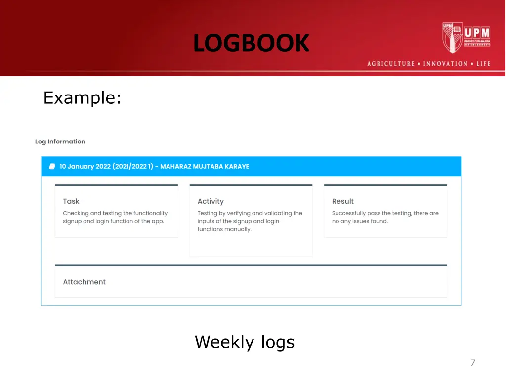 logbook