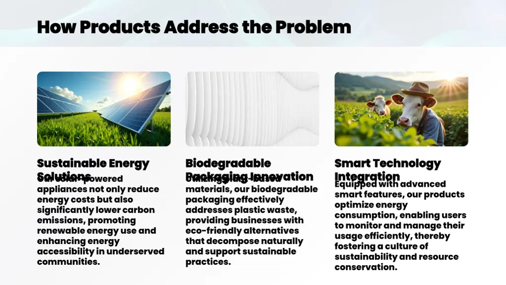 how products address the problem how products